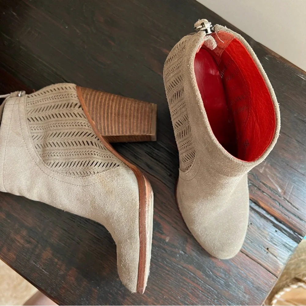 Coach Tan Suede Ankle Boots - Picture 6 of 9